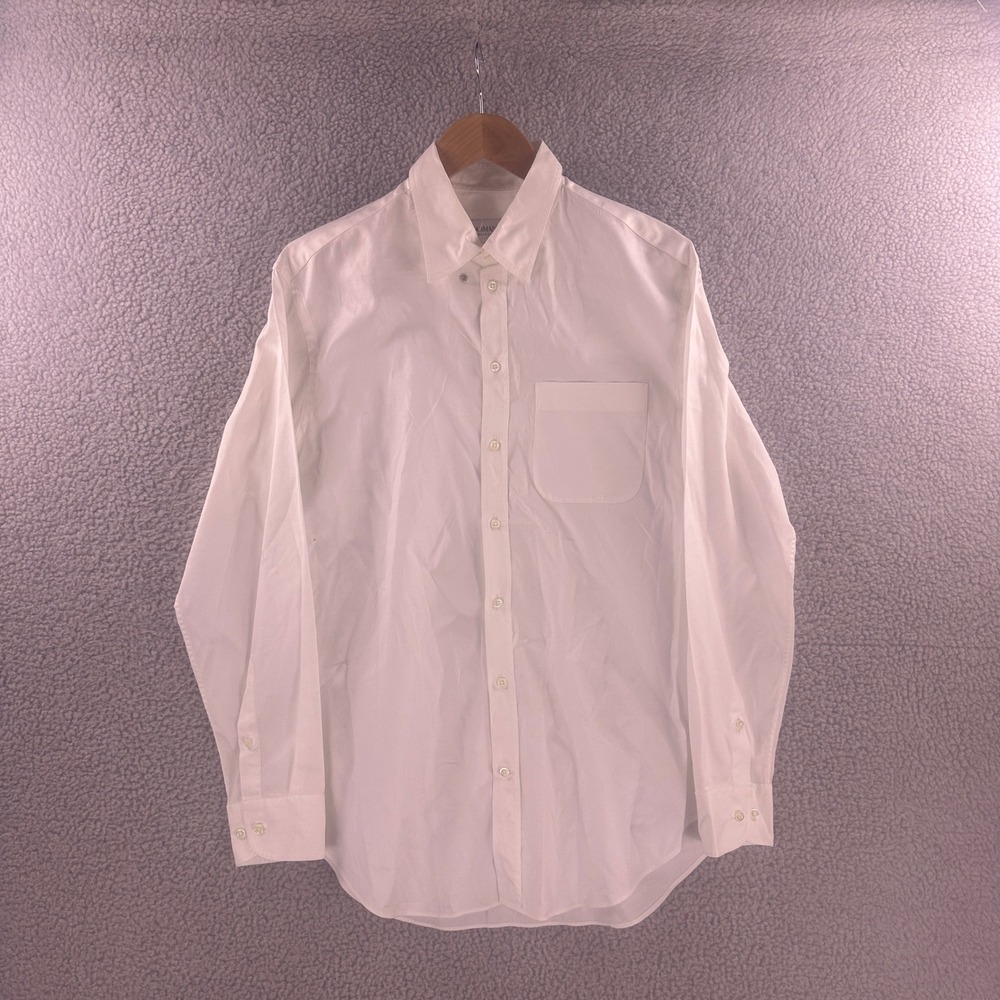 Armani Collezioni Mens White Cotton Button Down Dress Shirt Size 41 16